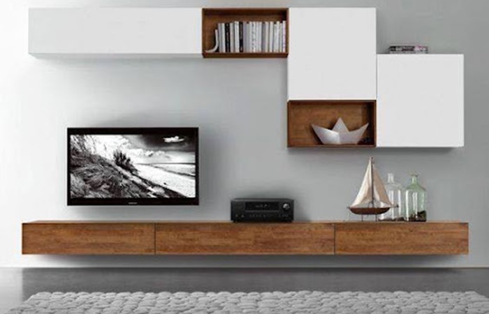 Built-in simple TV stand